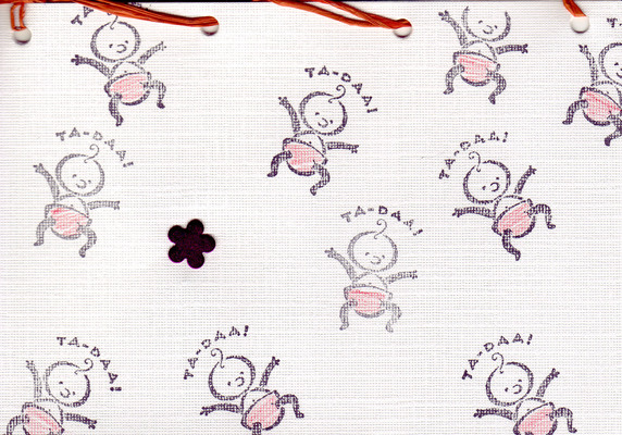 161 - 'Ta-Daa!' baby stamps with flower embellishment