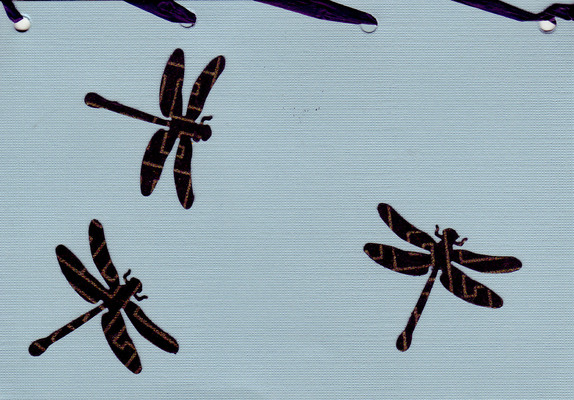 162 - Dragonflies on blue textured paper