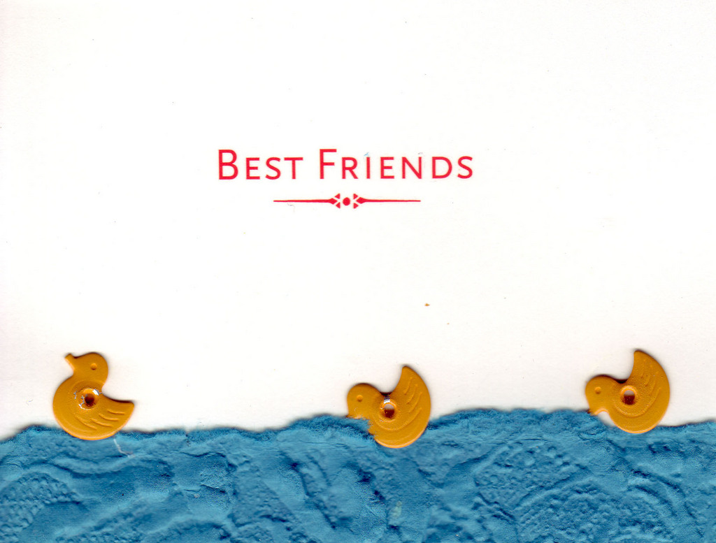 (SOLD) 124 - 'Best Friends' with duck embellishments