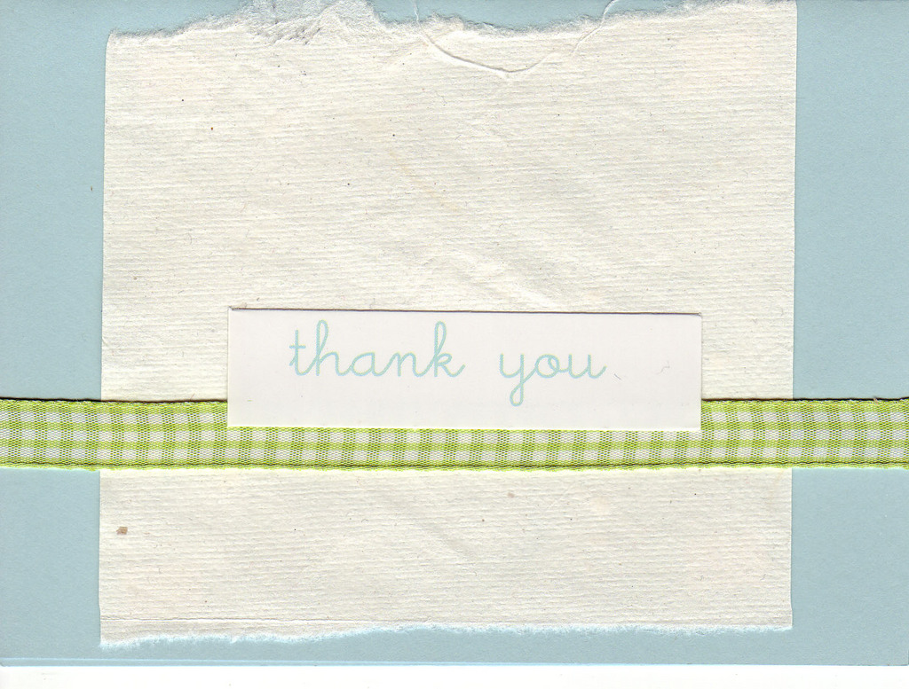136 - 'thank you' with ribbon