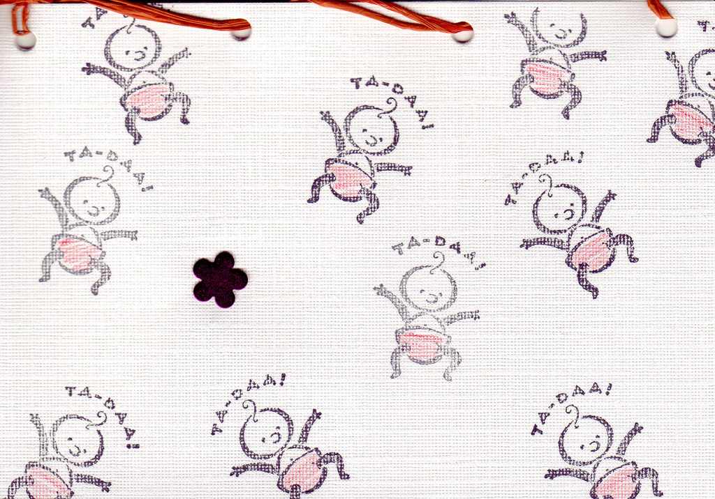 161 - 'Ta-Daa!' baby stamps with flower embellishment