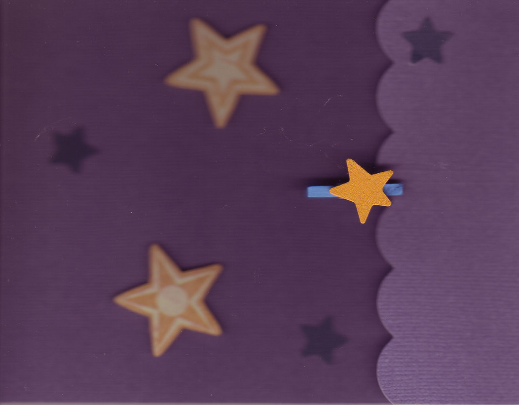 194 - Stars on purple textured paper