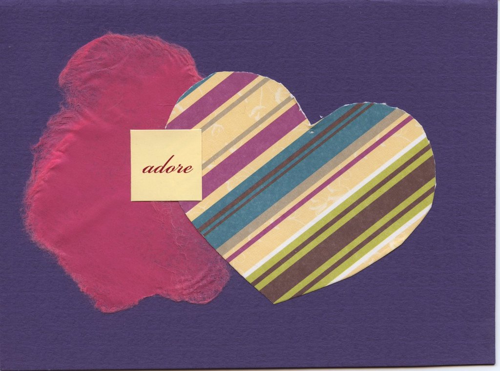 002 - Purple 'Adore' with heart