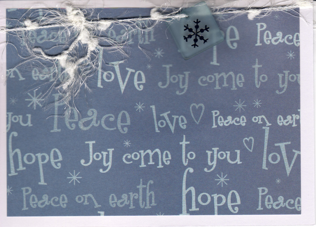 (SOLD) 043 - Love, Joy, Peace, Hope (snow)