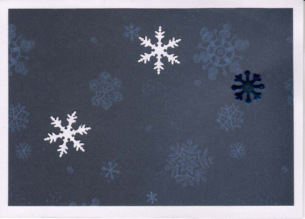 (SOLD) 060 - Snowflakes (Dark blue)