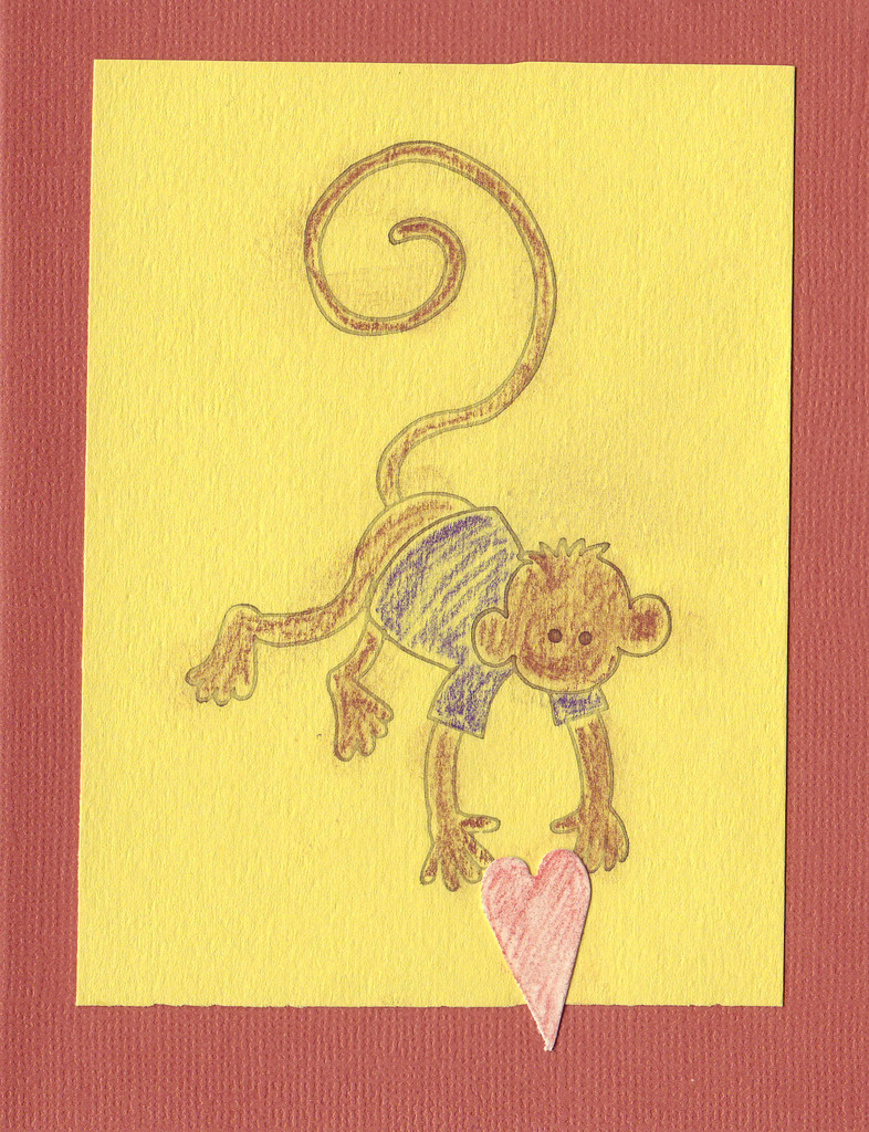 127 - Monkey with heart