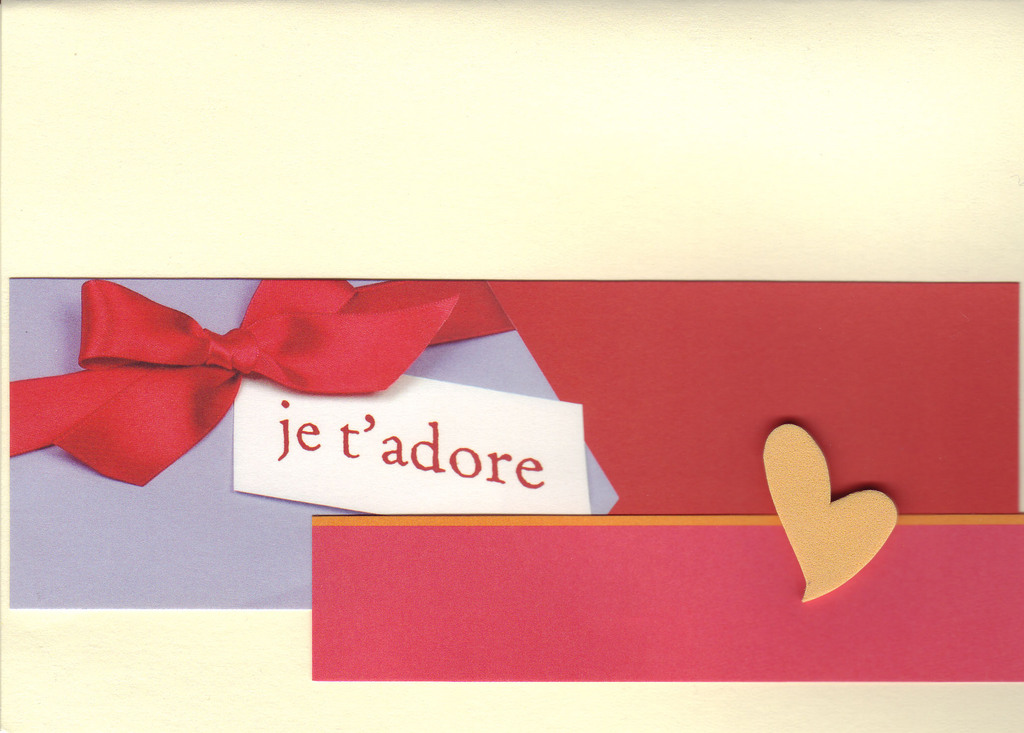 (SOLD)141 - 'Je t'adore' (with heart and bow)