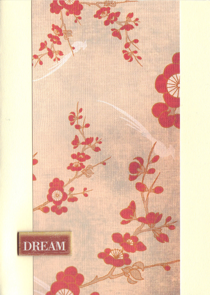 152 - 'Dream' on cherry blossom print paper