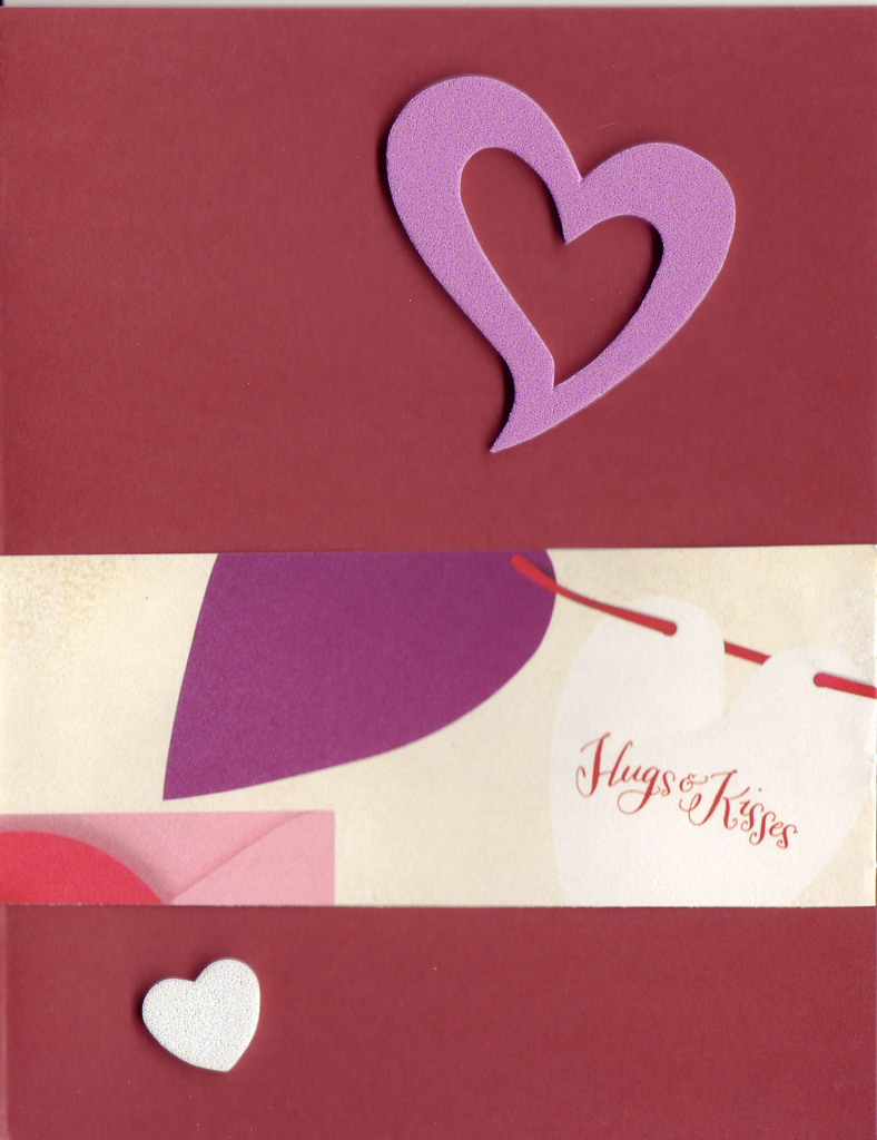 157 - 'Hugs & Kisses' with hearts
