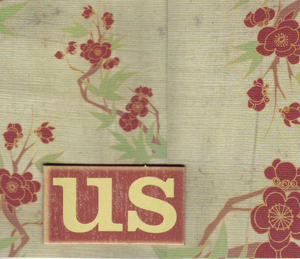 161 - 'Us' on bold floral paper