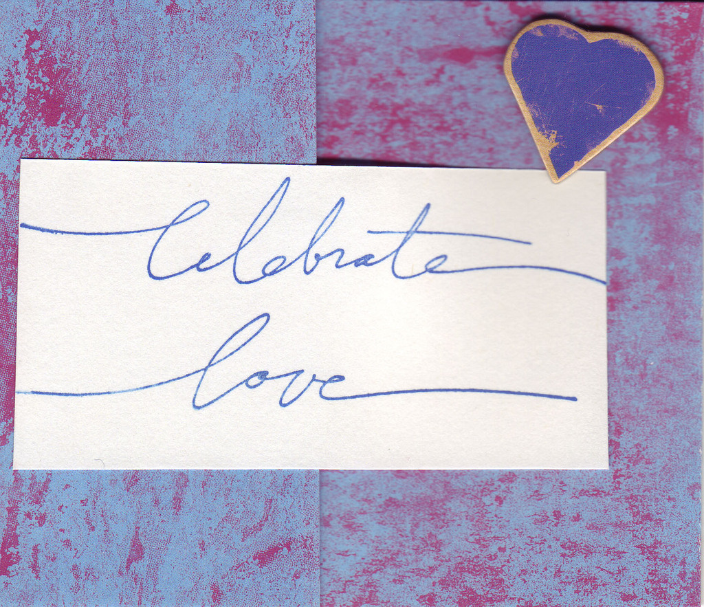 (SOLD) 163 - 'Celebrate Love' with 3d heart
