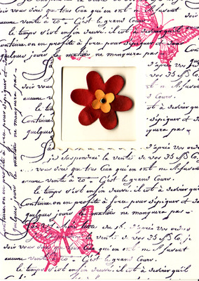 201 - Elegant writing with butterfly and flower embellishment