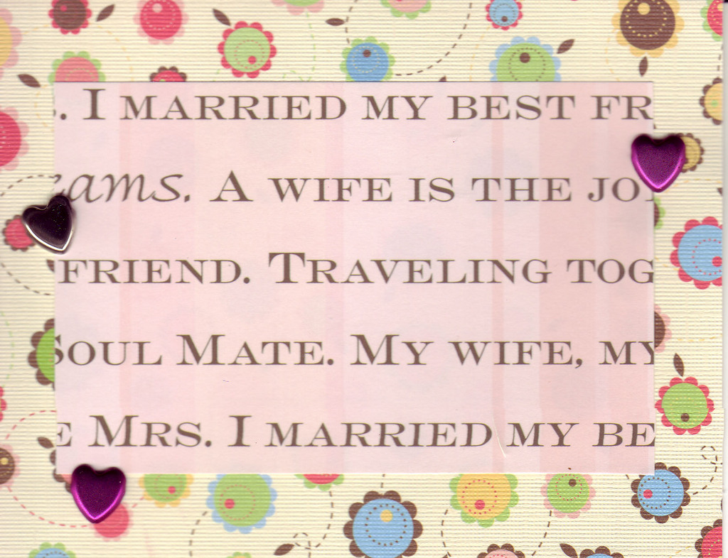 028 - 'I married my best friend' with hearts