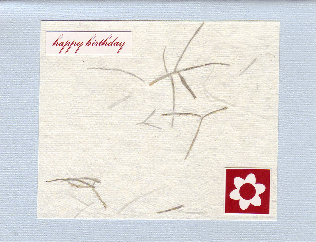 040 - (SOLD) 'Happy Birthday' with flower-embedded paper
