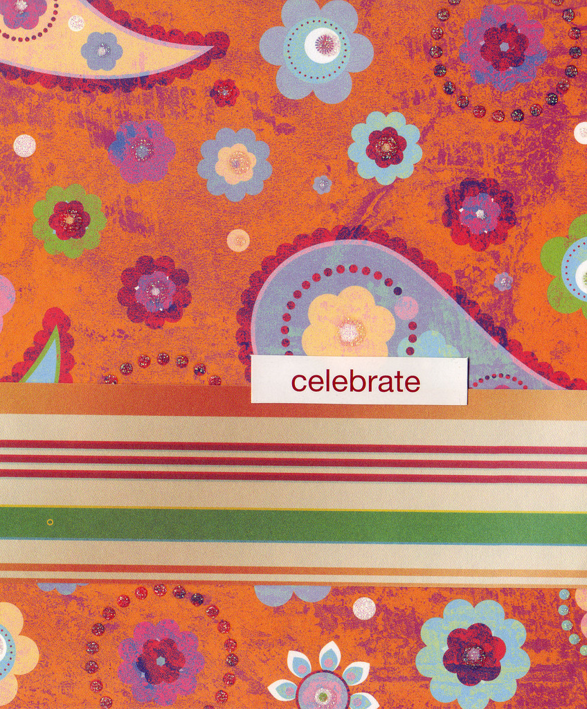 047 - 'Celebrate' with funky flowered paper