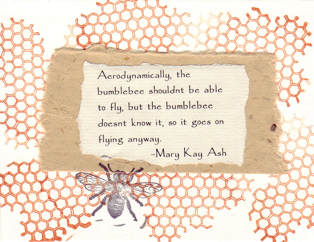 (SOLD) 227 - Honeycomb, bees and bee quote