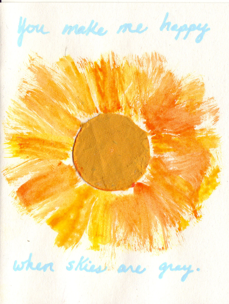232 - 'You make me happy when skies are gray' w. playful sun