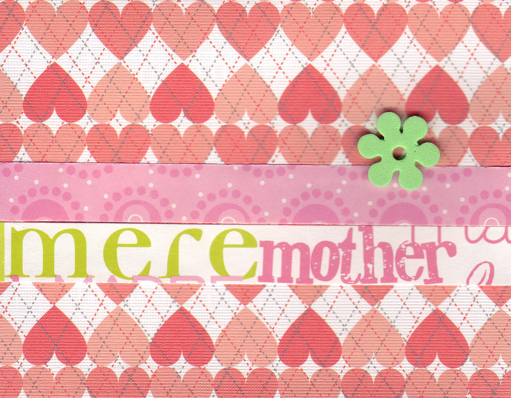 (SOLD) 029 - 'Mother' on a funky heart patterned paper