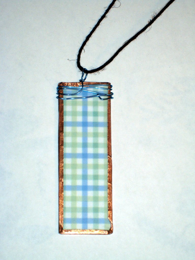 (SOLD) 010 B - Green and blue plaid