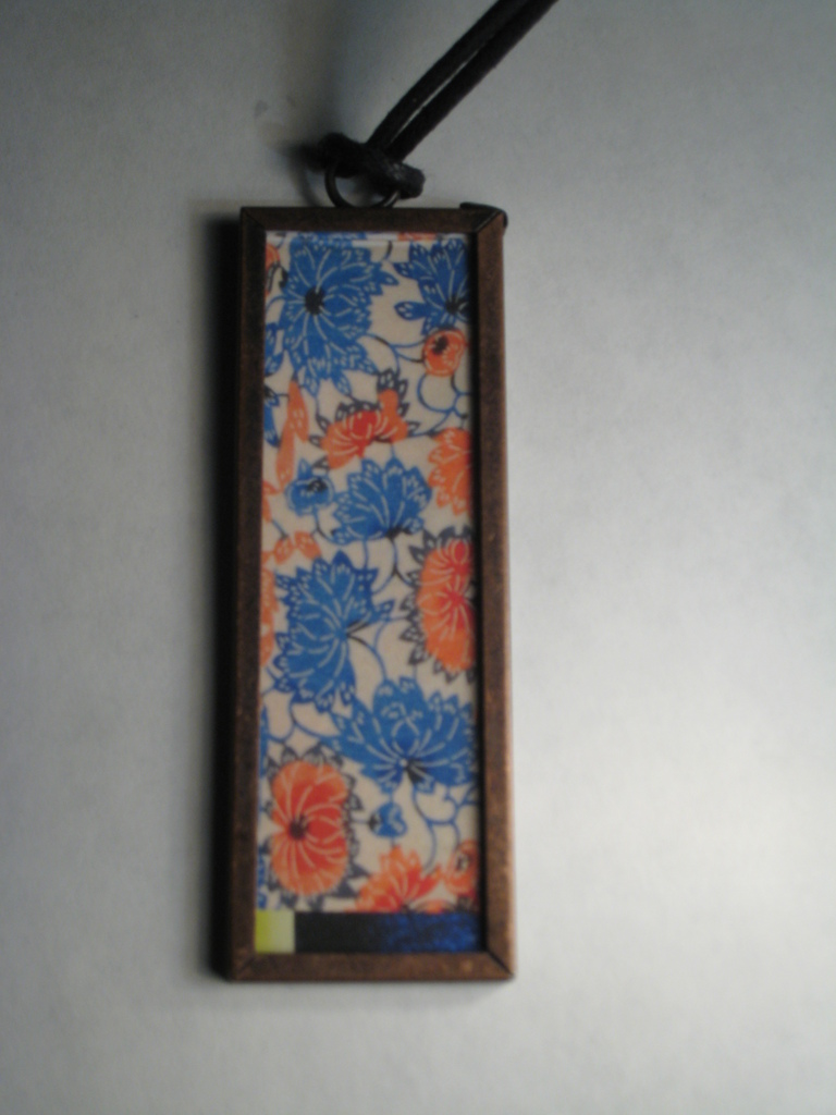 (SOLD) 61 A - Blue and red flowers