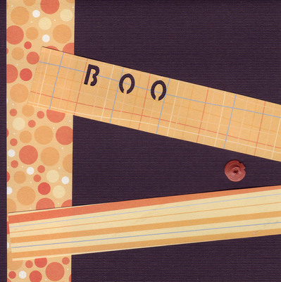 009 - 'BOO' cutout of a bubbly halloween card